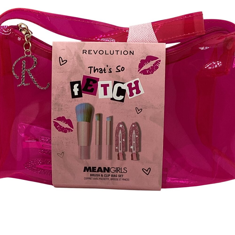 Makeup Revolution x Mean Girls Fetch Brush Set with Hair Clips and Bag - Picture 2 of 6